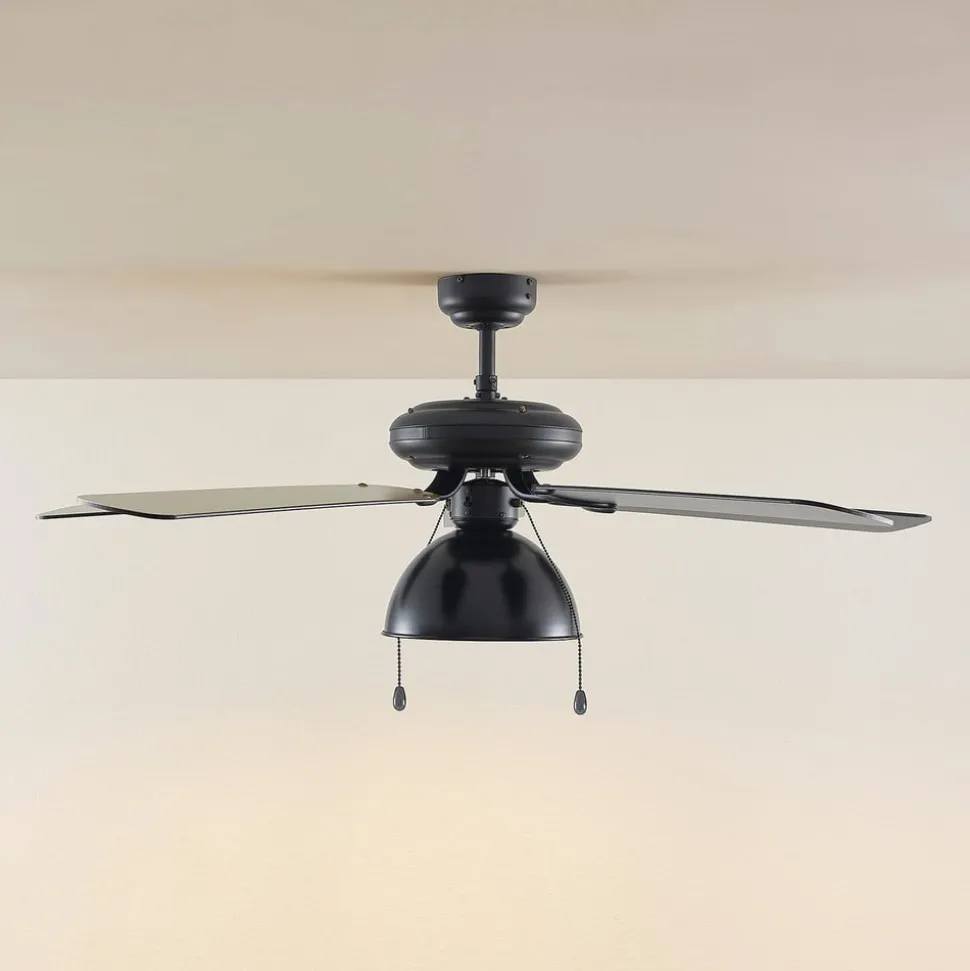 Plafondventilator Lucande met verlichting Shamoian, stil, Ø 130 cm