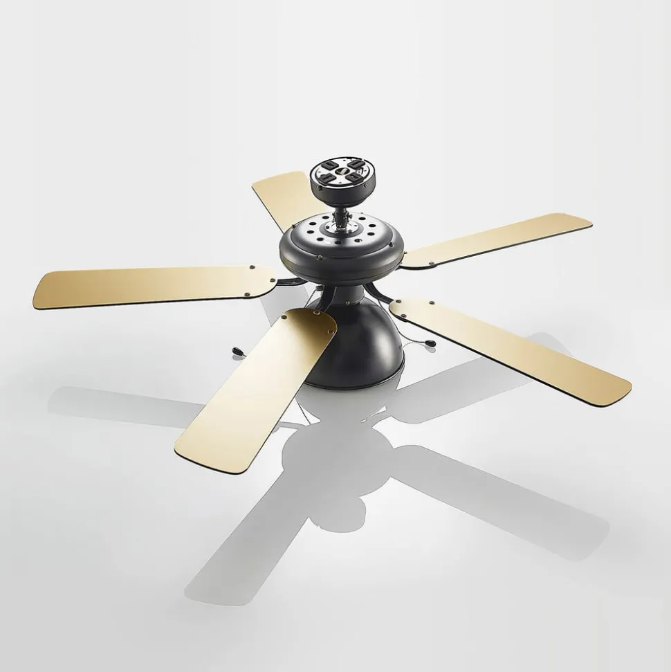 Plafondventilator Lucande met verlichting Shamoian, stil, Ø 130 cm