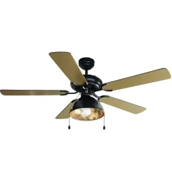 Plafondventilator Lucande met verlichting Shamoian, stil, Ø 130 cm