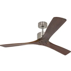 Plafondventilator Macau, chroom, noten