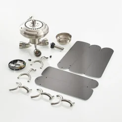 Plafondventilator met licht Anariki, stil, zilver