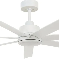 Plafondventilator met licht Atlanta wit 142 cm stil