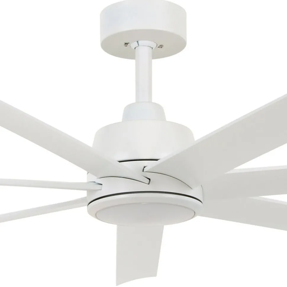 Plafondventilator met licht Atlanta wit 142 cm stil