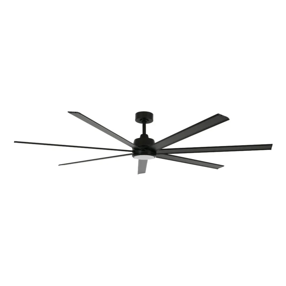 Plafondventilator met licht Atlanta zwart DC geruisloos