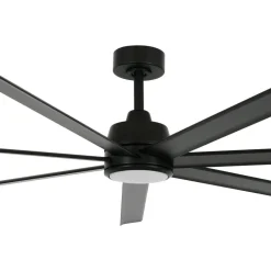 Plafondventilator met licht Atlanta zwart DC geruisloos