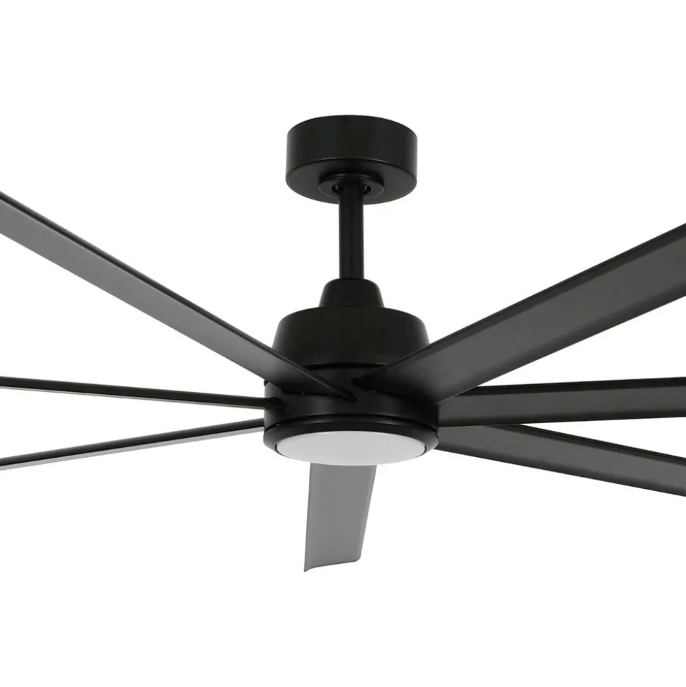 Plafondventilator met licht Atlanta zwart DC geruisloos