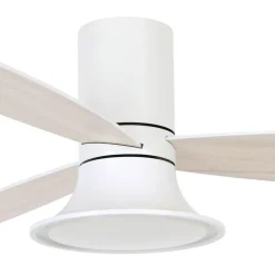 Plafondventilator met licht Flusso wit Ø 132 cm stil