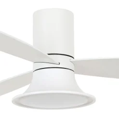 Plafondventilator met licht Flusso wit Ø 132 cm stil