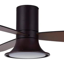 Plafondventilator met licht Flusso bronskleurig geruisloos