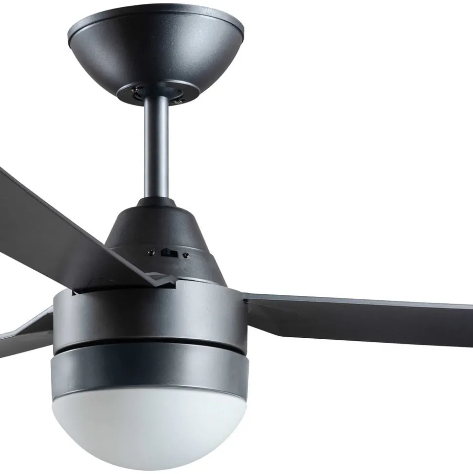 Plafondventilator met licht Megara titan 122 cm stil