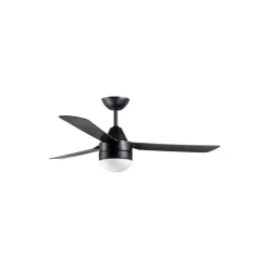 Plafondventilator met licht Megara zwart 122cm geruisloos