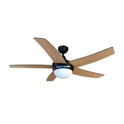 Plafondventilator met verlichting Auraya, stil, zwart