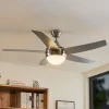 Plafondventilator met verlichting Auraya, stil, staal