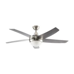 Plafondventilator met verlichting Auraya, stil, staal