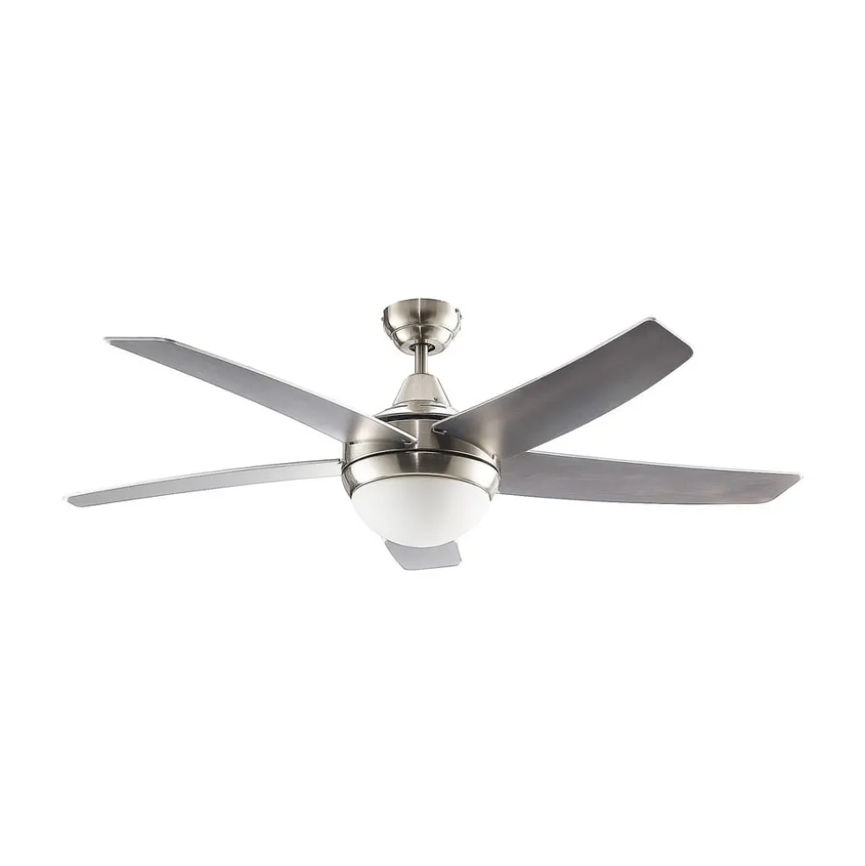 Plafondventilator met verlichting Auraya, stil, staal