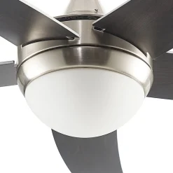 Plafondventilator met verlichting Auraya, stil, staal