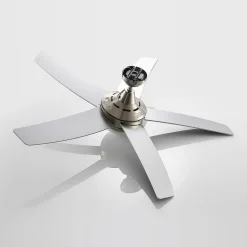 Plafondventilator met verlichting Auraya, stil, staal