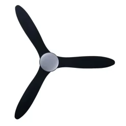 Plafondventilator met verlichting Whitehaven, zwart, stil