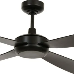 Plafondventilator met verlichting Slipstream, zwart, stil