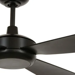 Plafondventilator met verlichting Slipstream, zwart, stil