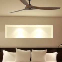 Plafondventilator Morea L, DC 3 bladen donkerbruin