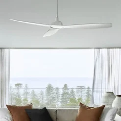 Plafondventilator Moto Beacon, wit, Ø 132 cm, stil