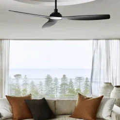 Plafondventilator Moto Beacon, zwart, Ø 132 cm, stil