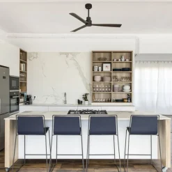 Plafondventilator Nassau, DC, 3 bladen donkerbruin