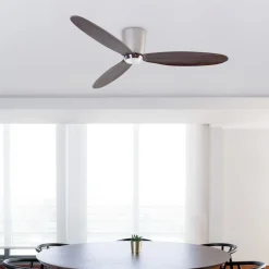 Plafondventilator Nias L DC nikkel/donker hout