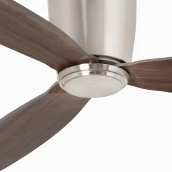 Plafondventilator Nias L DC nikkel/donker hout