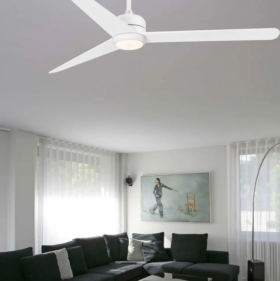 Plafondventilator Nu met LED verlichting, wit