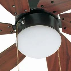 Plafondventilator Palao S met lamp, bruin