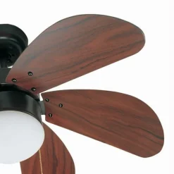 Plafondventilator Palao S met lamp, bruin