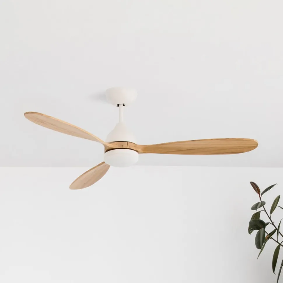 Plafondventilator Poros, LED lamp wit/hout licht