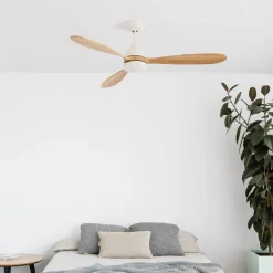 Plafondventilator Poros, LED lamp wit/hout licht