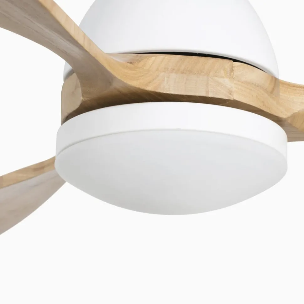 Plafondventilator Poros, LED lamp wit/hout licht