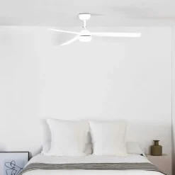 Plafondventilator Punt M DC LED lamp wit