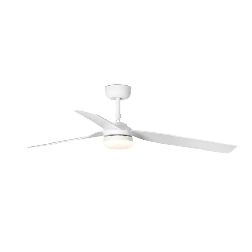 Plafondventilator Punt M DC LED lamp wit