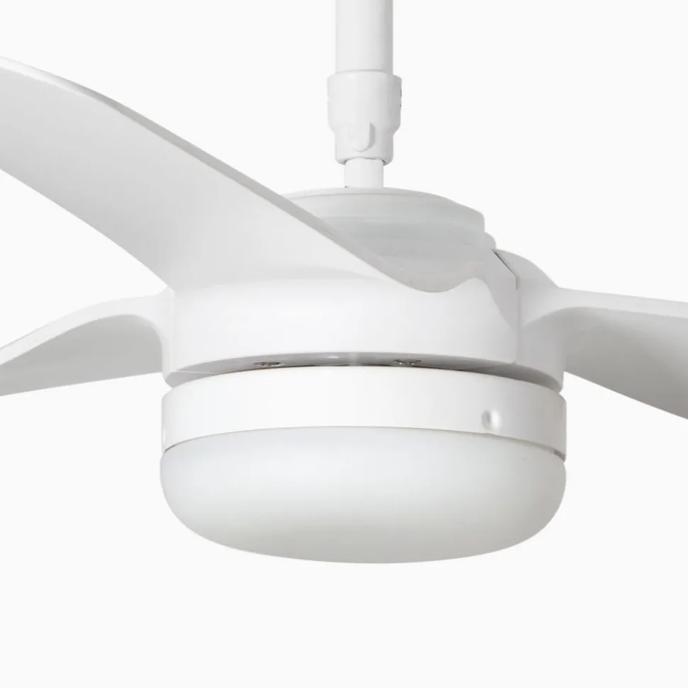 Plafondventilator Punt M DC LED lamp wit