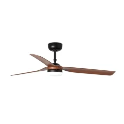 Plafondventilator Punt M DC LED zwart/hout donker