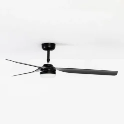 Plafondventilator Punt M DC LED lamp zwart