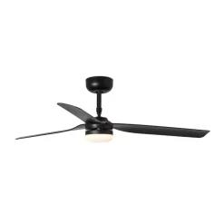 Plafondventilator Punt M DC LED lamp zwart