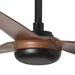 Plafondventilator Punt M, DC, zwart/hout donker