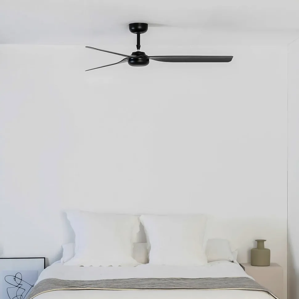 Plafondventilator Punt M, DC, 3 bladen, zwart