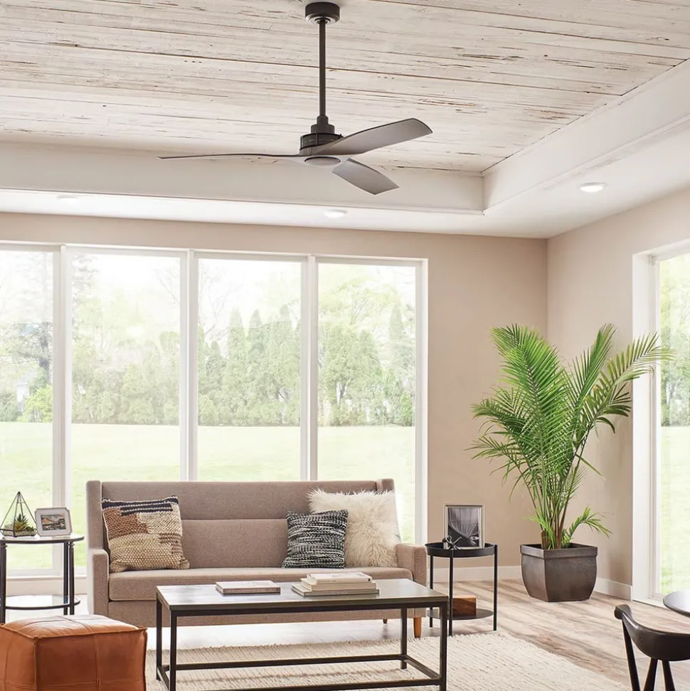 Plafondventilator Ried, driebladig, ijzerkleurig