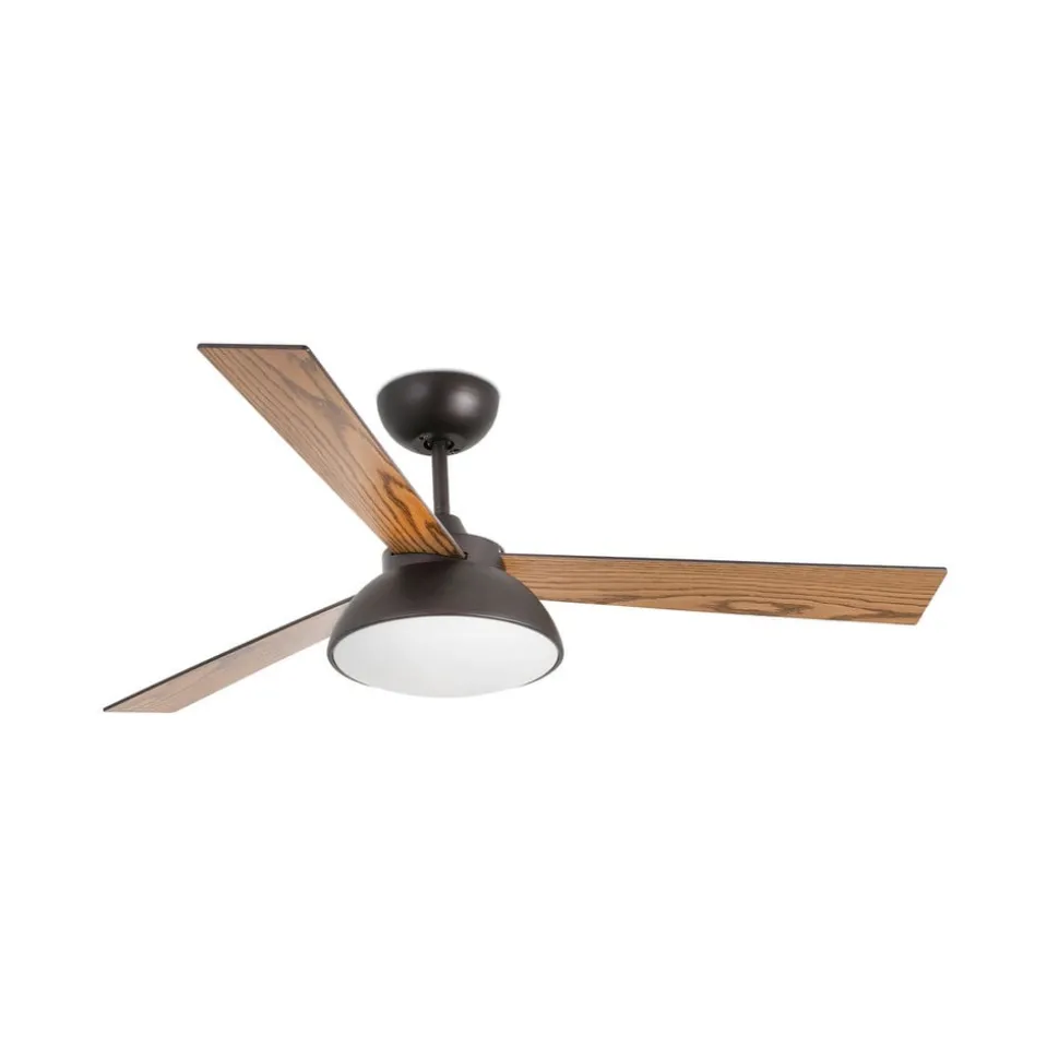 Plafondventilator Rodas met LED lamp, bruin