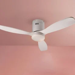 Plafondventilator Siroco Mini, DC, stil, wit, CCT