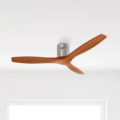 Plafondventilator Stem met houten bladen, hout donker