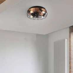 Plafondventilator Trondheim afstandbed. 4xE27 hout