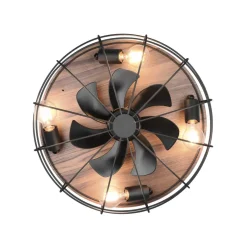 Plafondventilator Trondheim afstandbed. 4xE27 hout